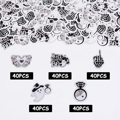 Halloween She Found Her Boo Confetti - 200 Pieces Bridal Shower Party Decorations