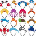 16-Pack Felt Sea Animal Headbands for Ocean Theme Party & Costume