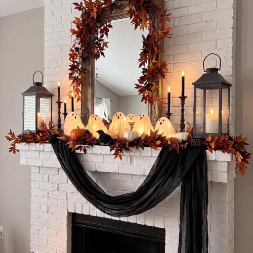 Light Up Ghost Decorations Set of 5 Halloween Indoor Centerpieces
