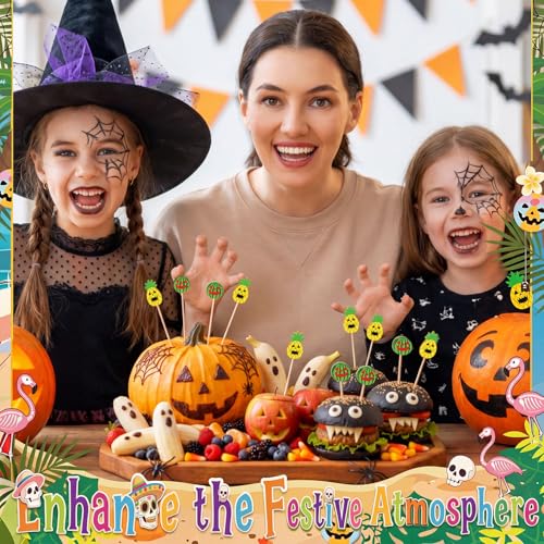 Halloween Spooky Toothpicks Set - 200 Bamboo Cocktail Picks for Parties