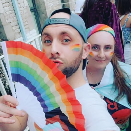 DoubleWood Rainbow Face Paint Set - Pride Makeup Crayons for LGBT Celebrations, 4 Colors
