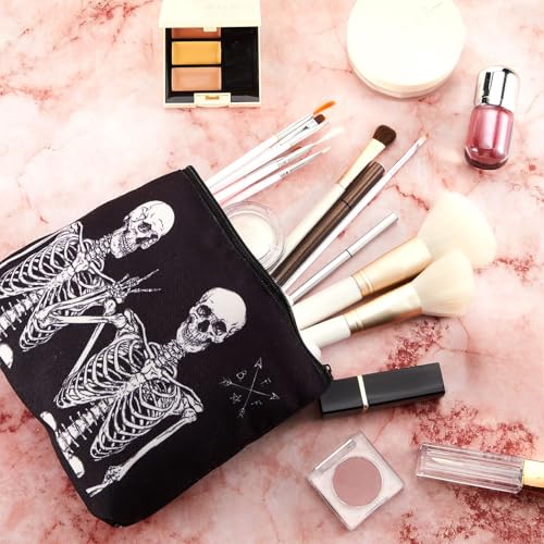 Gothic Makeup Bag Set - 6 Spooky Halloween Purse Gift for Women