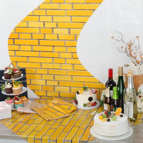 Yellow Brick Floor Runner - Wizard Party Decorations, 3.28 x 65.62 ft - Variation of THIS listing
