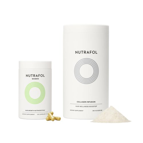 Nutrafol Women's Hair Growth Supplement - Physician-Formulated Collagen Peptides for Thicker Hair | 12 oz Bottle