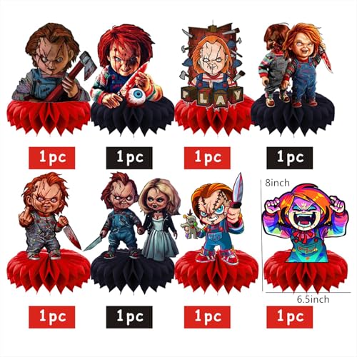 Halloween Horror Honeycomb Centerpieces - 8pcs Party Table Decorations