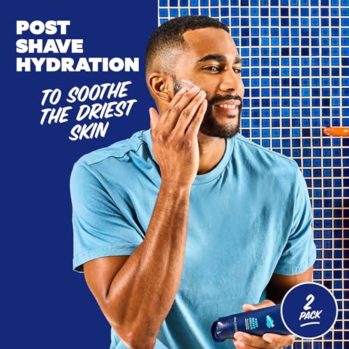 Men's Post Shave Hydrating Cream - Moisturizing Aftershave for Sensitive Skin - 3.4 oz (2 Pack)
