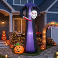 10FT Purple Grim Reaper Inflatable Halloween Yard Decor with LED Lights