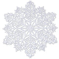 Silver Snowflake Placemats Set of 12 - Elegant Holiday Table Mats for Dining