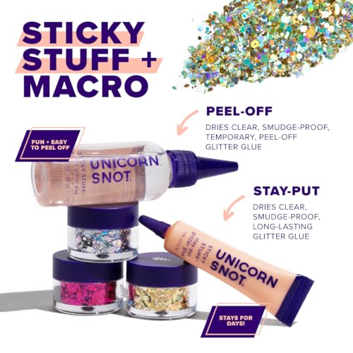 Unicorn Snot Macro Face & Body Glitter - Solar Gold, Cosmetic Grade, Large Particles