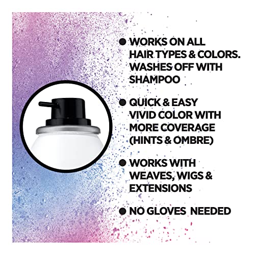 Temporary Hair Color Spray - Purple, 2 Ounce - Pack of 1 - Washable & Vivid