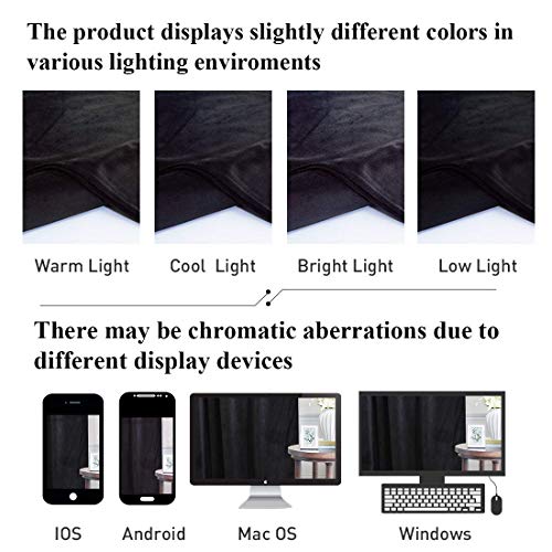 Black Velvet Curtains - Fullness Style 72 x 96 Inches - Pack of 1