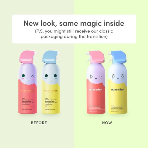 Evereden Kids Shower Essentials Set - 2-in-1 Gentle Shampoo & Conditioner + Cloud Body Wash | Vegan Toddler Skin Care