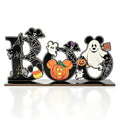 Halloween Wooden BOO Table Centerpiece - Spooky Spiders & Ghosts Decor