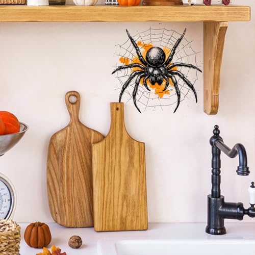 Halloween Wall Stickers 9 - Spider Web Wall Decals for Halloween Decorations - 2 Sheets