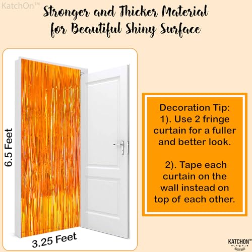 Orange Fringe Backdrop 2 Pack - Fall & Thanksgiving Party Decorations