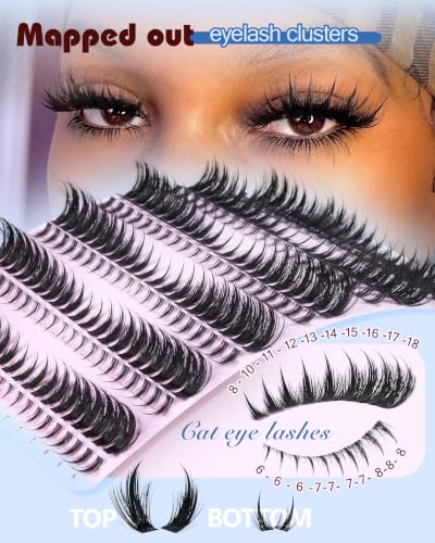 Manga Lash Clusters Spiky 06 - Anime Eyelash Clusters with Bottom Lashes