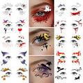 Halloween Eye Shadow Temporary Tattoos Kit - Colored, 20 Pairs, Waterproof