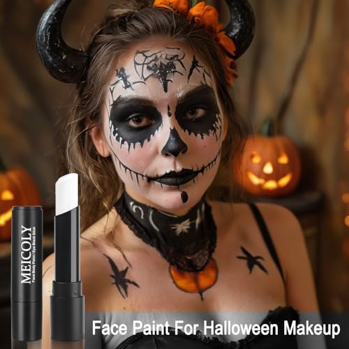 White Face & Body Paint Stick Waterproof Cosplay Halloween SFX Makeup - 1pcs