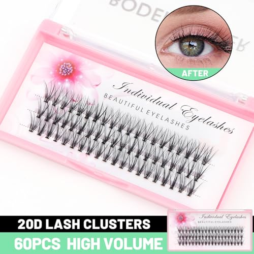 False Eyelash Clusters 14mm Natural Curl 0.07mm Thickness Handmade Bulk