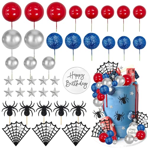 Spider Cake Topper 39Pcs Halloween Birthday Decoration Set - Variation 5
