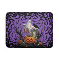 Halloween Purple Pumpkin Dish Drying Mat 18x24 Inch Spooky Ghost Bat Microfiber Kitchen Accessory