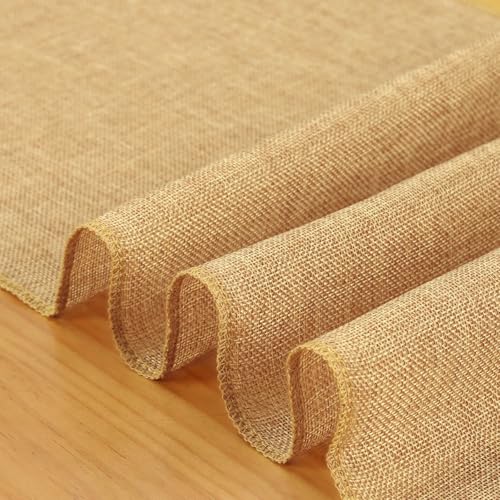 Khaki Burlap Table Runner 13 Inch x 10 Yard Rustic Jute Linens for Wedding & Party