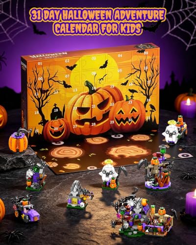 Halloween Advent Calendar 2026 - 31-Day Building Blocks for Kids & Families