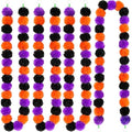 Artificial Marigold Garland 5 Feet - Orange Black Purple Diwali Wedding Decorations, Set of 3