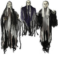 3 Pack Halloween Hanging Skeleton Ghost Decorations Outdoor Spooky Reapers