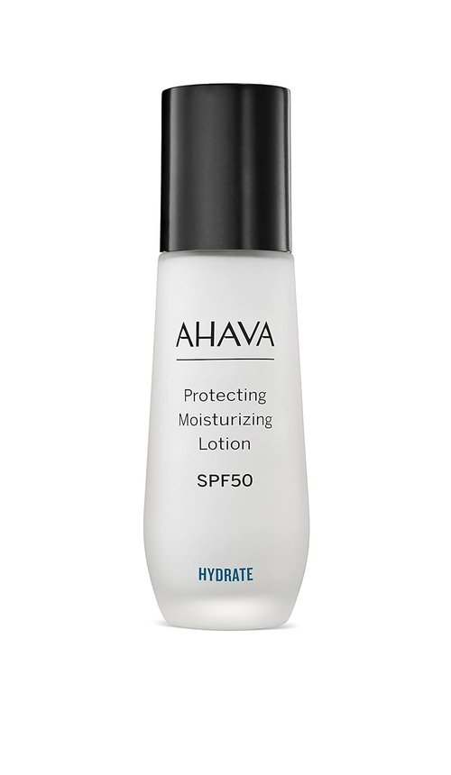 AHAVA Protecting Moisturizing Lotion SPF 50 - Daily Skin Defense & Hydration, Boosts Freshness & Glow, 1.7 Fl. Oz