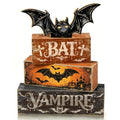 Halloween Bat Decor Indoor - Rustic Farmhouse Style Bat Accent for Tabletop & Tray Decor - Variation: Bat