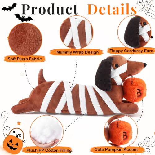 Halloween Mummy Dachshund Pillow - 19 Inch Cute Seasonal Decor - Variation of THIS listing
