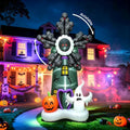 Halloween Inflatable Spinning Ghoul Mill - 8FT Giant Yard Decoration with Pumpkin Ghost & LED Lights