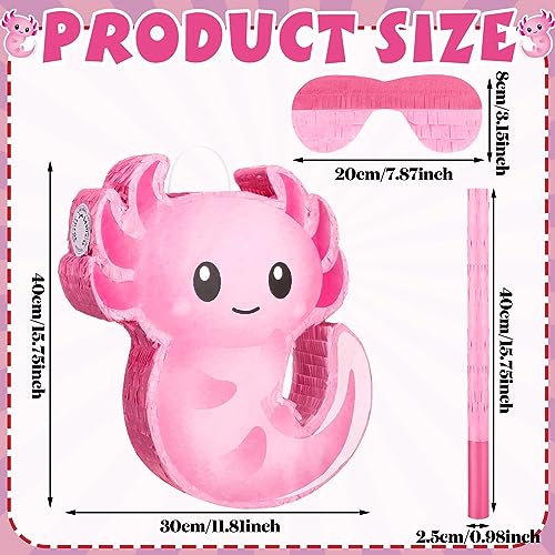 Pink Axolotl Piñata for Kids Birthday & Party Decorations - Variation: Axolotl