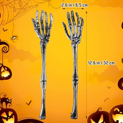 Skeleton Hand Salad Spoon Set - Halloween Skull Claw Serving Utensils
