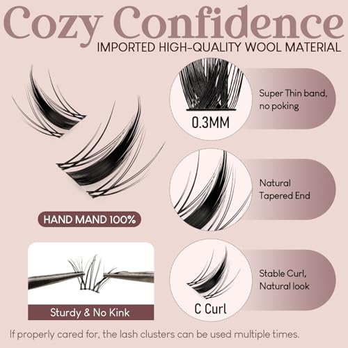 Anime Manga Lash Clusters 4 Styles Mixed Elf Eyelash Extensions Sunflower Fairy Wheat Ear - Reusable Fluffy Natural Look