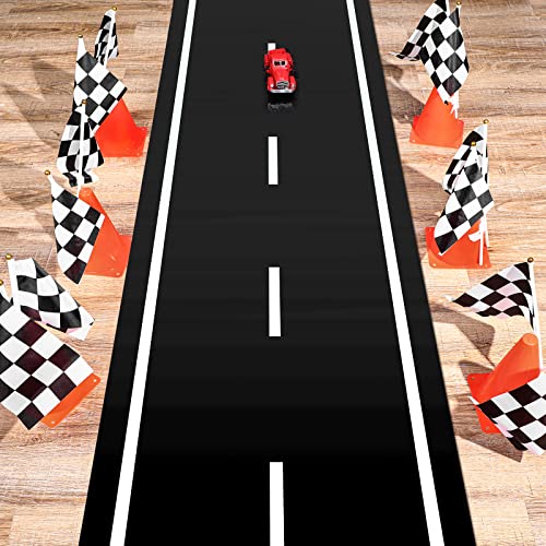 Race Car Party Supplies Set with Track, Flags & Cones - Kids Event Decorations