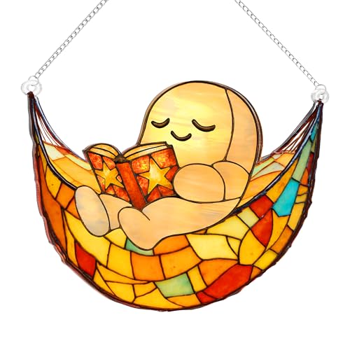Halloween Faux Stained Glass Ghost Ornaments - Boo Cute Halloween Decorations