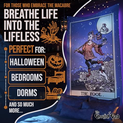 The Fool Tarot Card Tapestry Gothic Wall Hanging 60x50 Inches