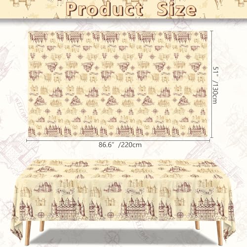 6 Pack Wizard Tablecloths 51x86 Inches - Halloween & Birthday Party Decor