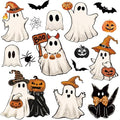 Halloween Refrigerator Magnets 16-Pack Ghost Pumpkin Black Cat Decor Set