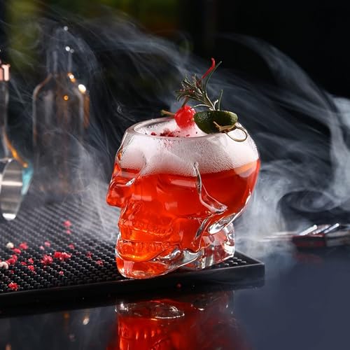 12oz Skull Wine Glass Cup - Funny Edgy Drinkware for Halloween Parties