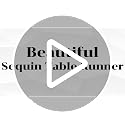 Sequin Tassel Table Runner 12x108 Inch Silver for Christmas and Events - ShinyBeauty