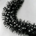 Black Tinsel Garland 33Ft Christmas Decorations Festive Holiday Party Decor