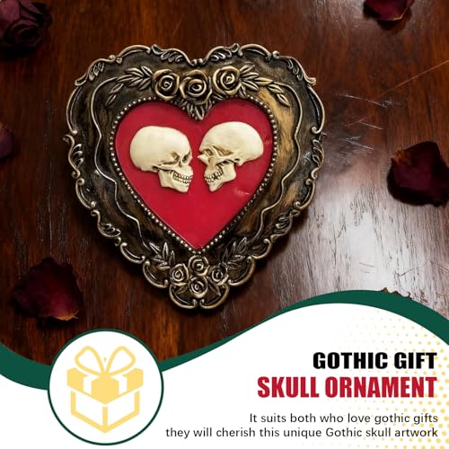 Dark Heart Skull Resin Sculpture - Gothic Home Decor, Unique Gift, Variation of Skull