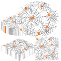 Halloween Spider Web Paper Plates and Napkins Set - Disposable Party Dinnerware for Spooky Parties