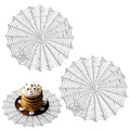 Halloween Spider Web Placemat Set of 2 - Silver Non-Slip Heat Insulation PVC Table Mats