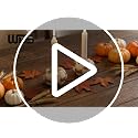 Fall Pumpkin Candle Holder Set - White & Gold Checkered Decor, 2PCS