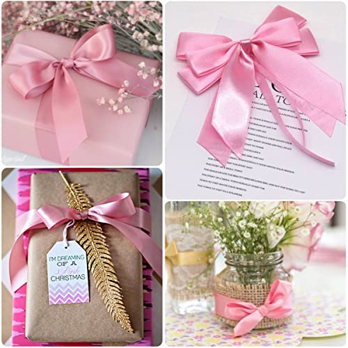 Pink Satin Ribbon 3/4 Inch x 25 Yards - Gift Wrapping & Craft Decor - Pink / 3/4" x 25 Yards