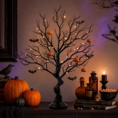 Black 33 Inch Halloween Tree Centerpiece - Reusable Spring & Party Decor